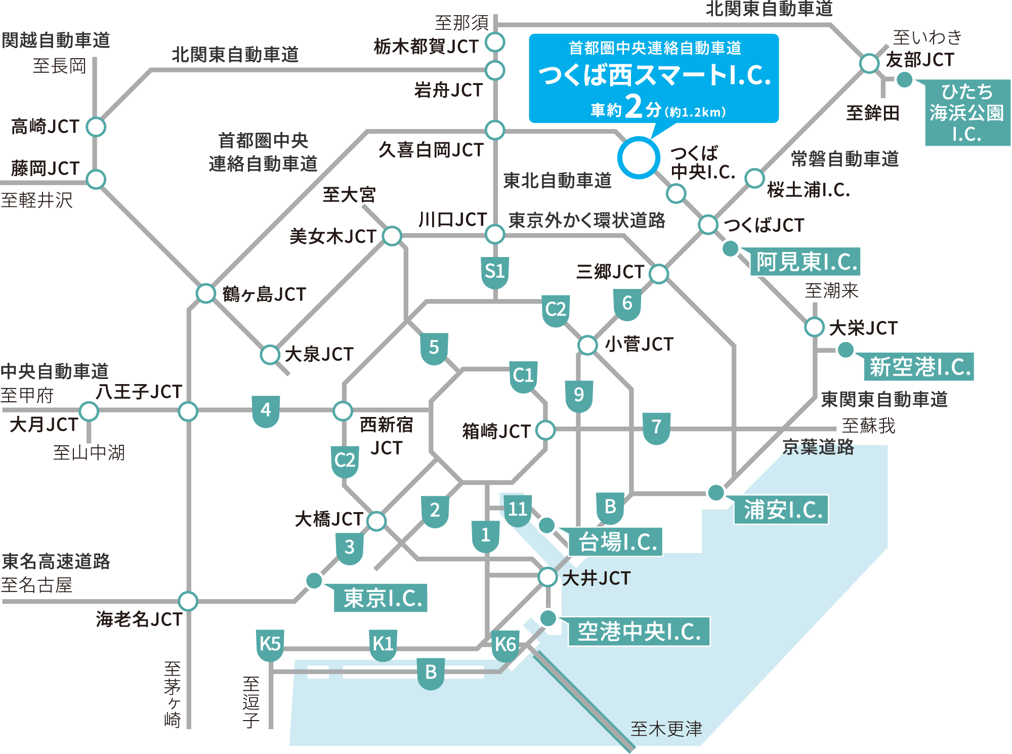 お出かけしやすい、快適なカーアクセス
